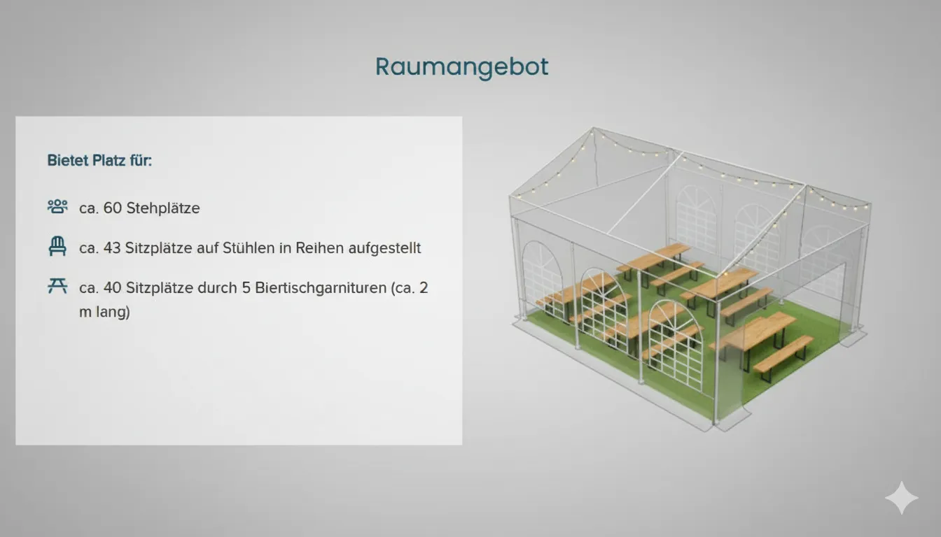 Raumangebot 5 x 6 Meter